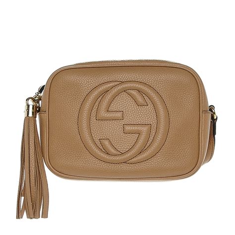 gucci disco bag camel|GUCCI Pebbled Calfskin Small Soho Disco Bag Camelia.